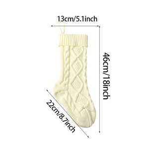 Winter Cable Knitted <b>Christmas</b> <b>Stocking</b> Custom Design Gift Socks Xmas Tree Hanging Decoration <b>Christmas</b> <b>Stockings</b> 2025 - Product Image 4