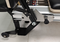 Machine de Pilates Reformer en alliage d'aluminium noir durable, portable, réglable et écologique pour la maison et les studios de Pilates