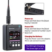 Medidor de Frecuencia Portátil Surecom SF-401 Plus, Contador de 100Mhz-3000Mhz, Pantalla Digital, Decodificador CTCSS/DCS, Radio Bidireccional