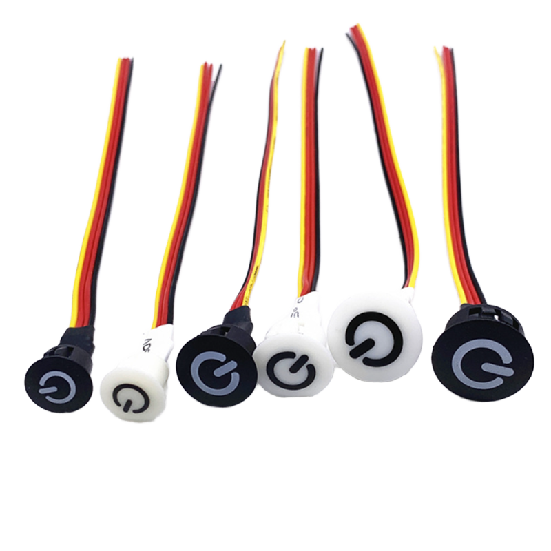 ABILKEEN 10mm/13mm/16mm Stepless LED Dimmer Touch Sensor Switch 5V/12V/24V 8-10cm Sensing Smart Desk Lamp Brightness Controller