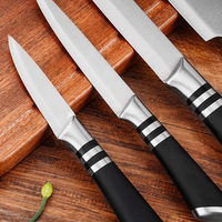Ensemble de couteaux de cuisine STELLAR 6 pièces avec lames en acier 3Cr13, manches SUS430 pour cuisines commerciales, couteaux de chef en acier inoxydable