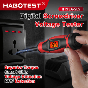 Testador Digital de Voltagem HABOTEST HT95A-SL5 12-250V AC Detecção NCV Display LCD Classe de Precisão 0.1 Material ABS Lápis de Teste - Product Image 4
