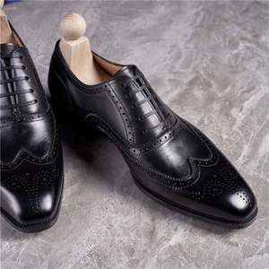 รองเท้าผ้าอ็อกซ์ฟอร์ดหุ้มข้อสำหรับผู้ชายรองเท้าสไตล์อังกฤษแบบเป็นทางการรองเท้างานแต่งงานหนังแกะสลักความสูงที่เพิ่มขึ้นระดับไฮเอนด์ - Product Image 3
