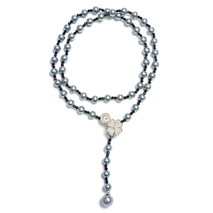 <span class=keywords><strong>Collier</strong></span> de perles de couleur <span class=keywords><strong>Tahiti</strong></span> haut de gamme avec des perles de verre noires pour le cadeau d'anniversaire de Noël de la Saint-Valentin - Product Image 2