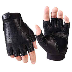 Logotipo personalizado Unisex medio dedo guantes de carreras ligero antideslizante impermeable transpirable Material de cuero al aire libre ciclismo - Product Image 4