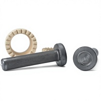 Connecteur de goujon de soudage à tête plate ronde en acier au carbone ML15 GB10433 avec embout en céramique