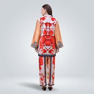 Ensemble coordonné deux pièces pour femmes, confortable, écologique, respirant, ensemble Kurti et pantalon assorti, tenue décontractée élégante pour toutes les saisons - Product Image 2