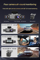 Caméra embarquée OEM 4 canaux pour voitures, caméra avant et arrière FHD 1080P, 4 objectifs, vision nocturne avant et arrière, enregistreur vidéo automatique 360°