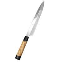 Ensemble de couteaux de chef modernes MEIJI Waikin, 10 pièces, manche en bois, lames japonaises pour filet de poisson et sushi (acier au carbone), écologiques, finition haute brillance