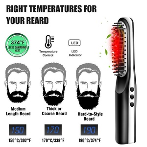 Cepillo Alisador de Cabello Inalámbrico Portátil, Mini Cepillo Alisador de Barba Recargable por USB - Product Image 3