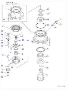 ロータリーリデューサー203-26-00150 PC120-6 PC130-7スイングリダクションスイングギアボックスはコマツショベルスイングドライブに適用されます - Product Image 3