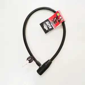 Candado de Cable de acero cubierto para bicicleta, color rojo, barato