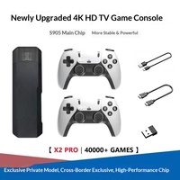 Console de jeu X2 PRO 64 Go, nouvelle console de jeu rétro HD PSP TV 3D, boîte de jeu 2.4G sans fil, manettes de jeu rechargeables
