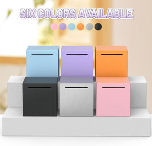 छोटे बच्चों के लिए स्टेनलेस स्टील पिग्गी बैंक-मेटल सेविंग बॉक्स मनी स्टोरेज कैबिनेट - Product Image 3