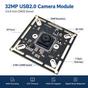โมดูลกล้อง USB UVC เซ็นเซอร์ภาพ IMX298 มุมกว้าง M12 32/16MP โฟกัสคงที่ ไม่ต้องใช้ไดรเวอร์ - Product Image 1