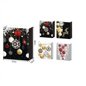 Grandi Sacchetti Regalo Festivi con Design Ornamentale per la Stagione Natalizia, Forniture per le Feste, Marca Peiyong Modello 51969 - Product Image 1