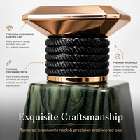 Flacon de parfum en verre cylindrique mat de qualité supérieure avec bouchon facetté, sérigraphié et estampé à chaud, 30 ml/50 ml/100 ml