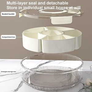 Nouveau Plateau Rotatif Transparent pour Épices et Fruits 2024 avec Couvercle et Poignée – Boîte de Conservation des Aliments Séchés - Product Image 4