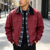 Blouson bomber vintage surdimensionné pour homme en polyester, personnalisé et tendance