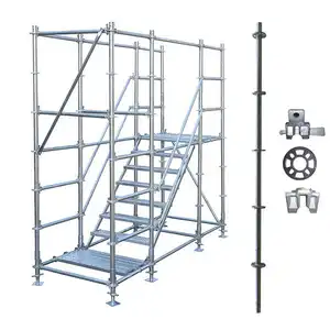 Desmontaje multifunción Capa galvanizada Andamio Ringlock de acero redondo