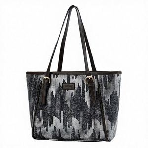 Sac cabas de luxe pour femme, grand format, bandoulière, logo personnalisé, fermeture éclair double - Product Image 2