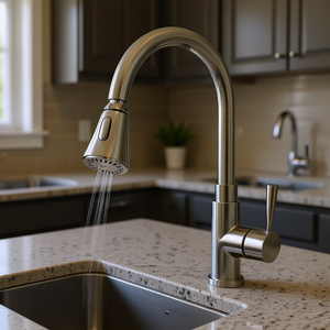 ก๊อกน้ำครัวแบบดึงลง สแตนเลส ใช้งานด้วยมือ สำหรับใช้ในครัว - Product Image 2