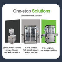 Machine à sceller les boîtes de conserve sous vide de rinçage à l'azote de levure sèche en plastique industrielle automatique