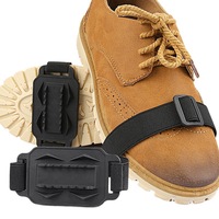 Couvre-chaussures antidérapants en caoutchouc pour la pêche en extérieur, crampons élastiques repliables pour l'avant-pied, pour la randonnée en montagne et l'escalade sur neige