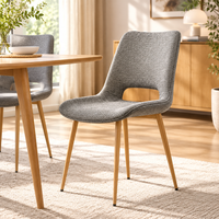 Chaise à dossier en forme de cuillère certifiée E0, fourniture OEM ODM pour meubles de salle à manger personnalisés et programmes d'approvisionnement en gros