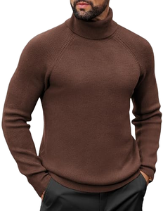 Eco-Friendly Recycled <b>Yarn</b> Men's Turtleneck Sweater Winter Breathable Sustainable Warm Comfortable Anti-Wrinkle <b>100</b>% Acrylic - Product Image 1