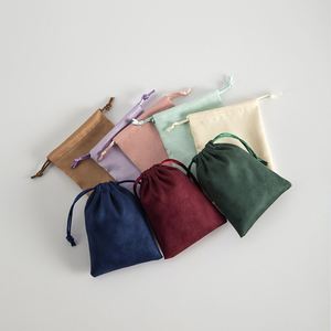 Sacs en velours recyclables en gros avec cordon de serrage pour bijoux, emballage élégant pour cadeaux - Product Image 3