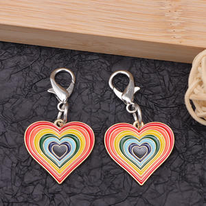 Rainbow Heart-Shaped Metal <b>Shoe</b> Charm For Martin Boots Unisex Fashion <b>Accessory</b> Zinc Alloy Resin Pendant Gift - Product Image 3