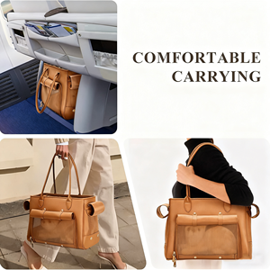 Özel küçük orta köpek ve kedi evcil hayvan taşıyıcı nefes örgü Sling evcil hayvanlar için omuz çantası su geçirmez seyahat çantası - Product Image 4