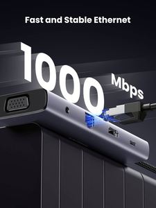 Hub USB C, dongle USB-C 10-en-1 avec double moniteur 4K-HDMI et VGA, Ethernet 1 Gbps, PD 100 W, 3 ports USB 3.0, prise audio 3,5 mm - Product Image 2
