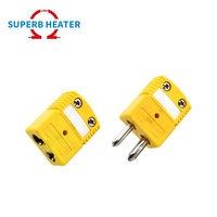 Fábrica K J T E N S tipo industrial sensor de temperatura rápido conector termopar macho y hembra enchufe