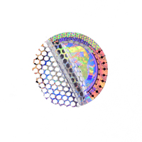 Autocollants holographiques anti-effraction VOID, étiquettes de sécurité à motif nid d'abeille, étiquette holographique 3D personnalisée pour la fermeture des emballages de bocaux