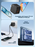 Adaptateur de chargeur secteur LDNIO Q2 personnalisé PD3.0 QC3.0 33W Type-C, chargeur USB Type C pour téléphone, chargeur mural rapide, chargeurs de téléphone portable