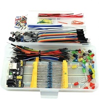 Kit de composants électroniques assortis pour Raspberry Pi/STM32 830, fils de liaison pour breadboard, module d'alimentation, interrupteur