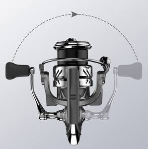 Reel Pancing 4 + 1BB, Reel Pancing 4 + 1BB 5.2:1, Kekuatan Tarik 10Kg, Reel Pancing Rocker Ganda Logam Kualitas Tinggi - Product Image 4