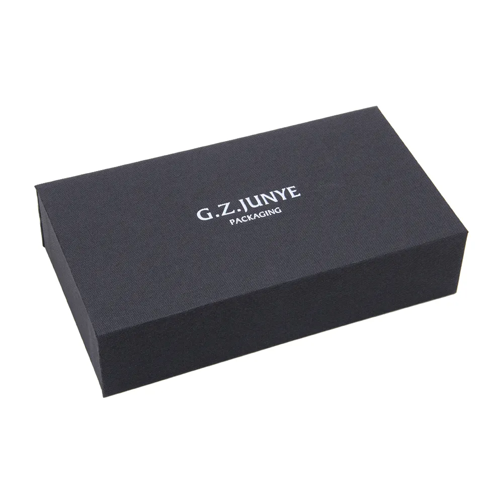 Hediye kutusu manyetik kapatma özel logo siyah ambalaj kutuları yapay tırnaklar