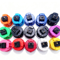 Bouton poussoir d'arcade Sanwa original en acier inoxydable 30 mm multicolore à clipser, micro-interrupteur, contrôleur rechargeable pour Fightstick