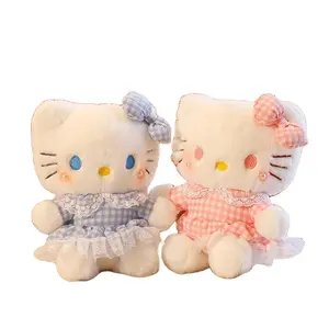 Sıcak satış yaratıcı Hello Kitty bebek kedi peluş oyuncak KT bez bebek çift kız doğum günü hediyesi