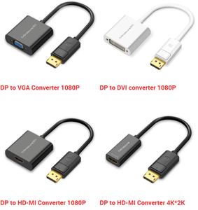Mindpure อะแดปเตอร์พอร์ตแสดงผล1080P 4K ตัวผู้เป็นตัวเมีย DP vga/<span class=keywords><strong>dvi</strong></span> สำหรับ <span class=keywords><strong>HDMI</strong></span> สำหรับคอมพิวเตอร์เดสก์ท็อปกล้องกราฟิกในรถยนต์ - Product Image 2