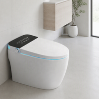 WC intelligent monobloc à chasse automatique avec bidet intégré et télécommande