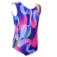 Maillots de Gimnasia para Niñas, Spandex sin Mangas, Cintura Elástica, para Entrenamiento, Danza y Actuaciones