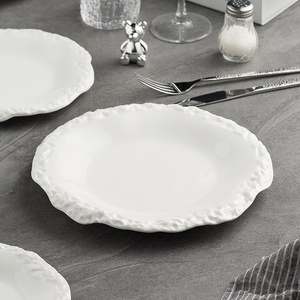 Bol à salade en céramique irrégulier de style japonais et <span class=keywords><strong>coréen</strong></span>, plat à soupe nordique pour restaurant et hôtel - Product Image 4