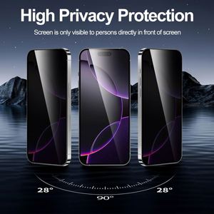 ฟิล์มกันรอยแบบป้องกันการมองเห็น 9H สำหรับ iPhone 17 แพ็คคู่ พร้อมกรอบติดตั้ง ราคาโรงงาน - Product Image 2