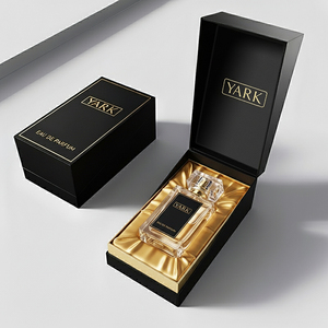 Recyclable Handmade Drawer <b>Box</b> Luxury Skincare Packaging Velvet Custom Perfume <b>Box</b> Paper Material UV Printing Magnetic Closure - Product Image 1