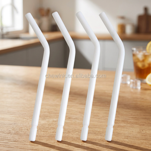 Embouts de seringue jetables 3 voies en PVC blanc de classe I sans conduit interne pour air et eau, 80x3.87mm, durée de conservation de 6 mois - Product Image 2