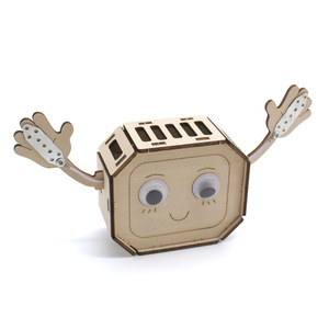 Kit de robot en bois à assembler soi-même, jouet scientifique pour enfants de 4 à 6 ans, projet éducatif STEM - Product Image 1